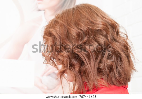 Girl Curly Red Hair Haircut Apartment Stock Photo Edit Now