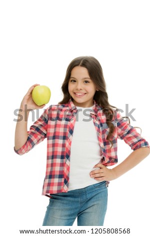 Girl Cute Long Curly Hair Holds Stock Photo Edit Now 1205808568