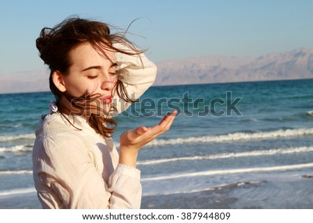 girl at the Dead Sea