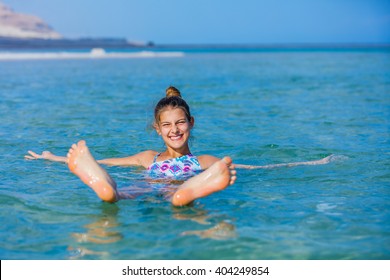 Girl At The Dead Sea, Israel.