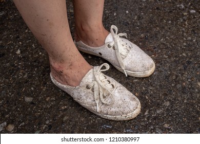 white shoes get dirty