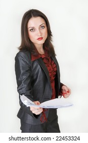 girl with documents