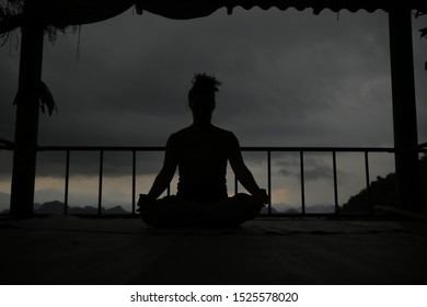 a girl doing yoga meditation