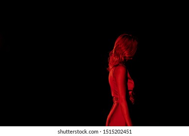 red neon dress