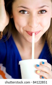 Girl Drinking Soda