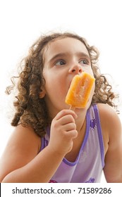 Girl Eating Popsicle