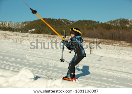 Similar – Image, Stock Photo In the drag lift