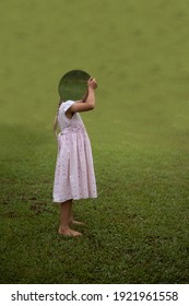 Girl In An Endless Gras Lawn 