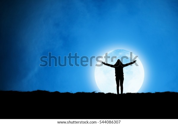 Girl Enjoying Night Sky My Astronomy Stock Photo (Edit Now) 544086307