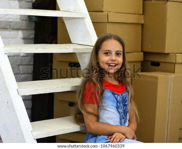 Girl Fair Wavy Hair On Room Stock Photo Edit Now 1067960339