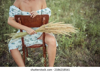 Girl In The Field,beautiful Photo Shoot Portrait