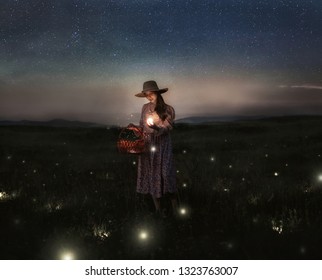 Girl With Fireflies