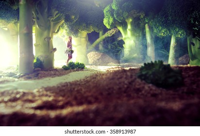 Girl In The Food Forest 