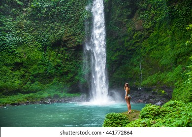 Woman Waterfall Imag