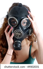 Girl In A Gas Mask.