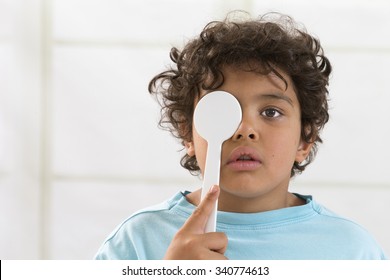 Girl Getting Eye Exam