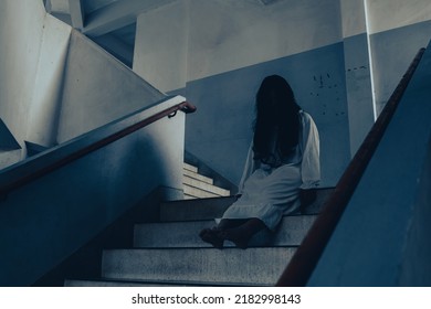 Girl Ghost Woman Death Horror Screaming Stock Photo 2182998143 ...