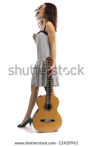 The girl with a guitar