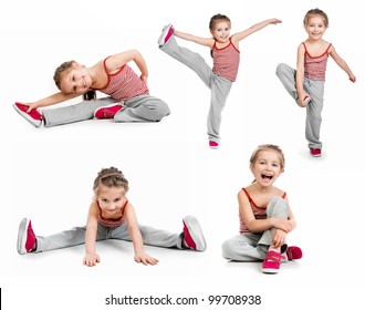 girl gymnast on a white background - Powered by Shutterstock