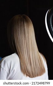 Girl Hair Straightened With Keratin