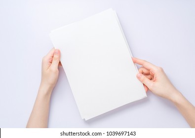 Girl Hands Holding Paper