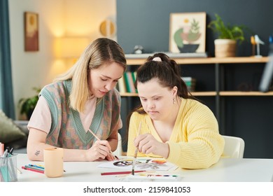 Girl Having Individual Art Therapy Class