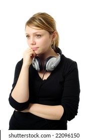 Girl with headphones