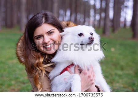 Girl with her lovely dog