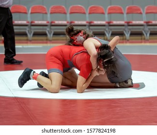 High School Female Wrestlers Images Stock Photos Vectors Shutterstock