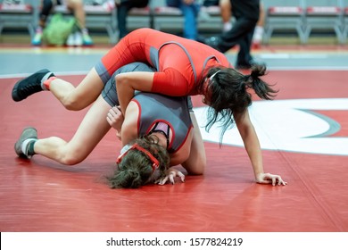 High School Female Wrestlers High Res Stock Images Shutterstock