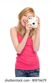 Girl With Instant Camera