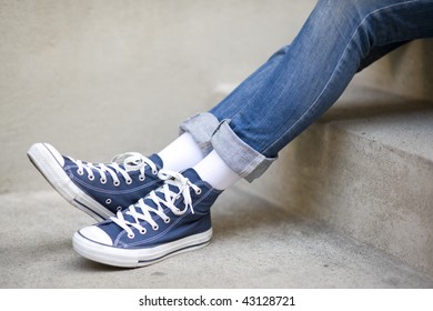 wearing converse