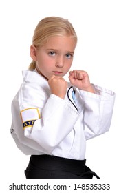 Girl Karate Uniform White Background Stock Photo 148535333 | Shutterstock