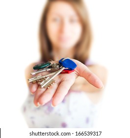 Girl with keys
