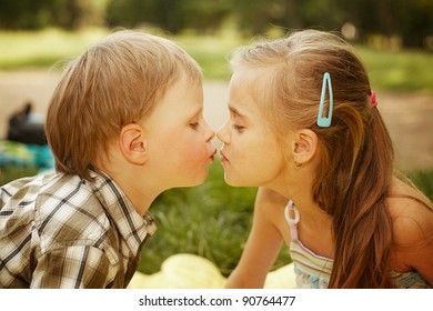 Girl Kissing A Boy