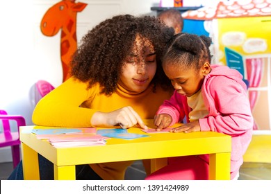 Girl Learn Cursive Alphabet By Tactile Cards