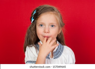 Girl Licking Her Fingers