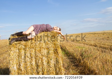 Similar – Image, Stock Photo 2 women lying on a meadow