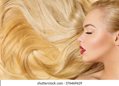 Girl with long blond hair