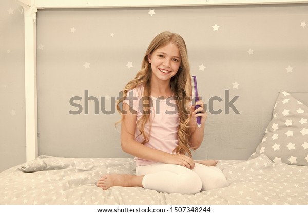 Girl Long Curly Hair Bedroom Interior Stock Photo Edit Now