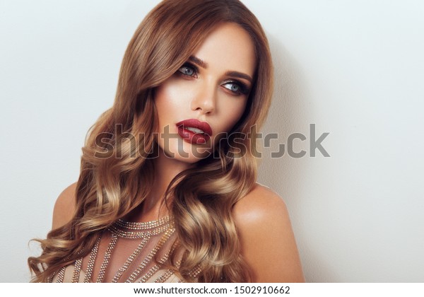 Girl Long Shiny Wavy Hair Beautiful Stock Photo Edit Now 1502910662