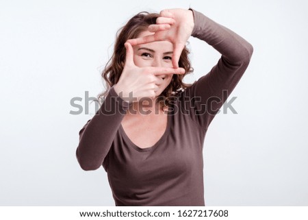 Similar – Image, Stock Photo Close up side view profile portrait of one young middle age athletic woman shadow boxing in sportswear in gym over dark background, looking away