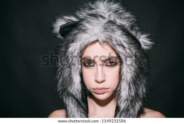 girls fluffy hat