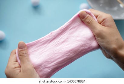 A Girl Making Slime Herself