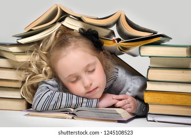 Girl With Many Books, Too Much Homework