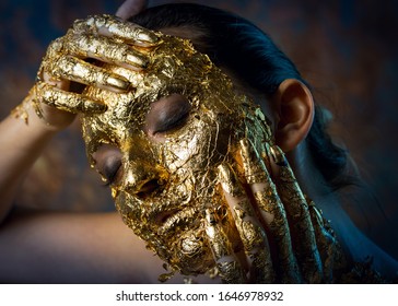 Download Gold Collagen Mask Images Stock Photos Vectors Shutterstock PSD Mockup Templates