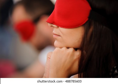 Girl In Mask Playing Mafia Game