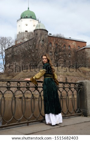 Girl in a medieval dress