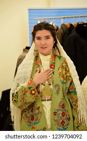 Girl in national clothes from Uzbekistan
