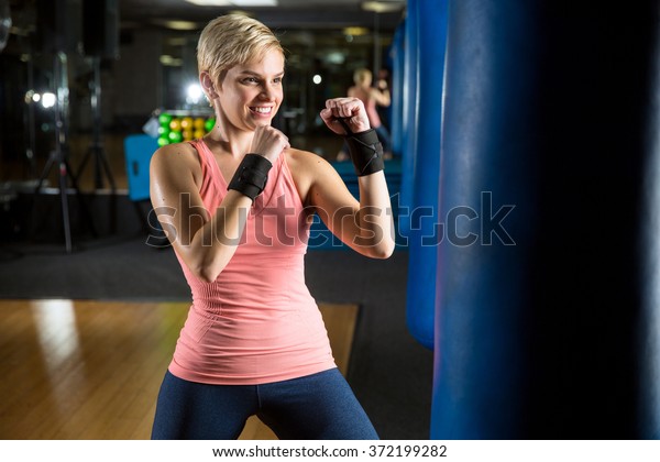 Girl Next Door Training Self Defense Stock Photo Edit Now